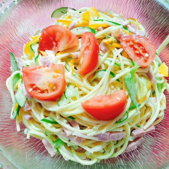 夏野菜たっぷりパスタサラダ